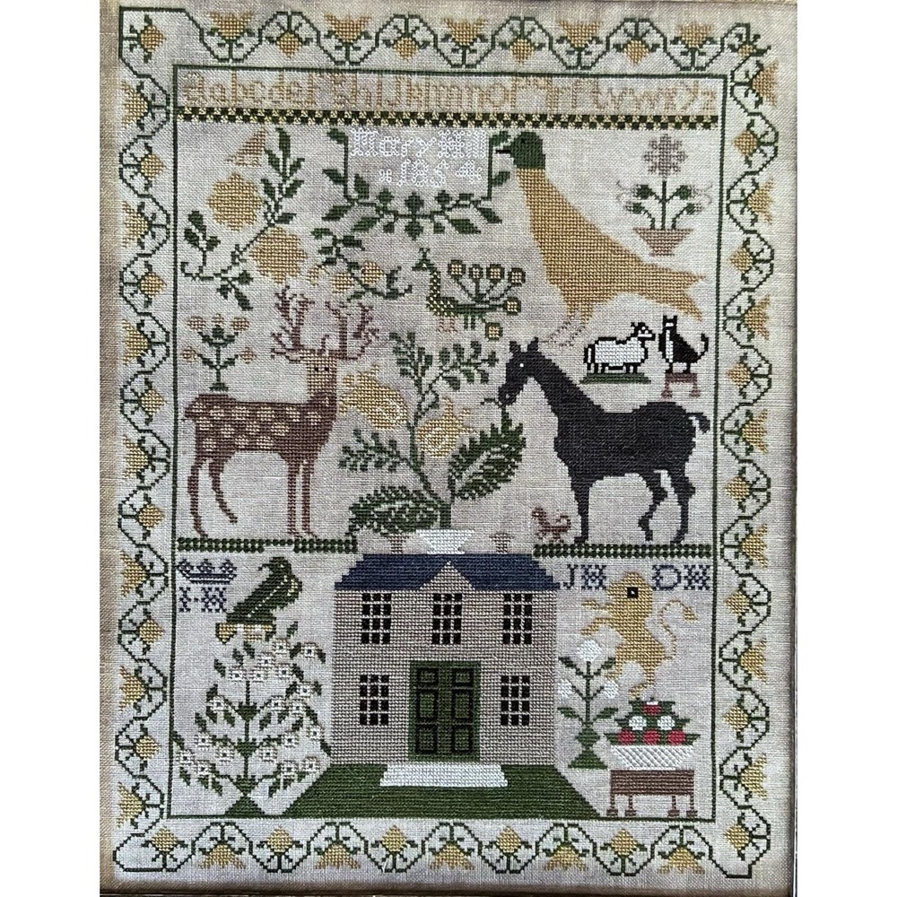 NeedleWorkPress Mary Hill 1854 Sampler Cross Stitch Pattern Booklet ROUGH SHAPE